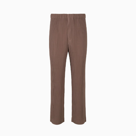 Homme Plissé Issey Miyake Color Pleats Trousers Edge Brown