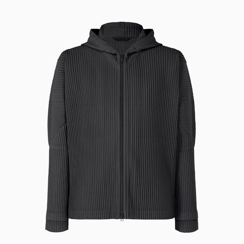 Homme Plissé Issey Miyake Monthly Colors July Zippered Hoodie Black