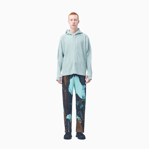 Homme Plissé Issey Miyake Monthly Colors July Zippered Hoodie Black