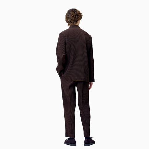 Homme Plissé Issey Miyake Tuxedo Pleats Jacket Khaki