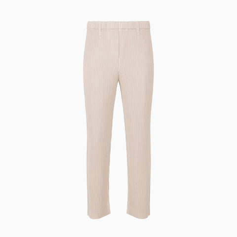 Homme Plissé Issey Miyake Linen Like Trousers Beige