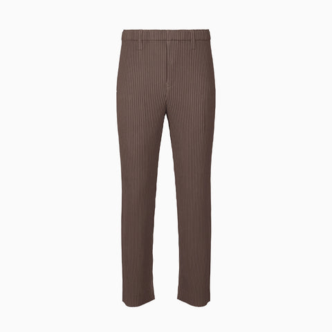 Homme Plissé Issey Miyake Linen Like Trousers Brown