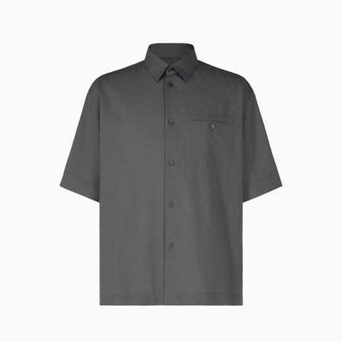 Homme Plissé Issey Miyake PL Ramie Shirt Charcoal