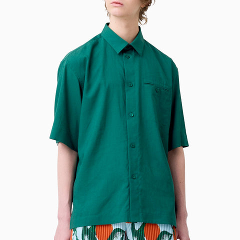 Homme Plissé Issey Miyake PL Ramie Shirt Green