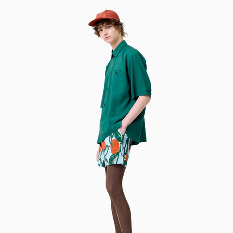 Homme Plissé Issey Miyake PL Ramie Shirt Green