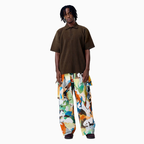 Homme Plissé Issey Miyake Monthly Colors June Polo T-Shirt Boboli Moss Ash