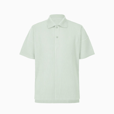 Homme Plissé Issey Miyake Monthly Colors June Polo T-Shirt Boboli Moss Ash