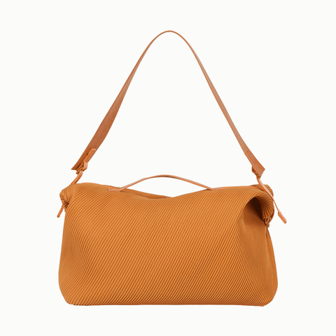 Homme Plissé Issey Miyake Pleats Travel Bag Manarola Brick Brown