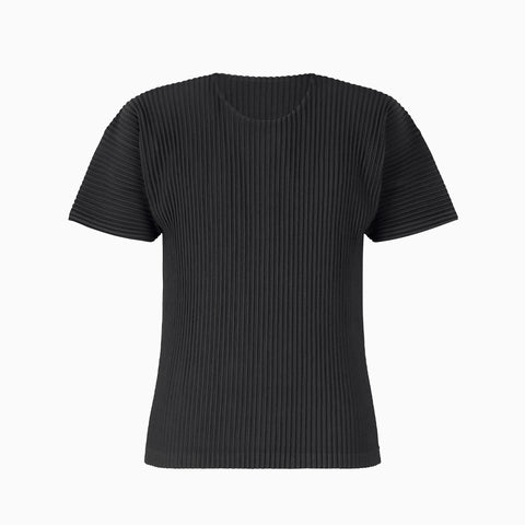 Homme Plissé Issey Miyake Basics Pleated T-Shirt Black