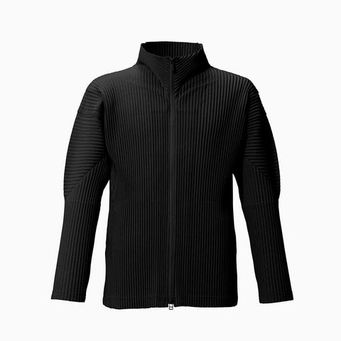 Homme Plissé Issey Miyake Basics Zip Up Cardigan Black