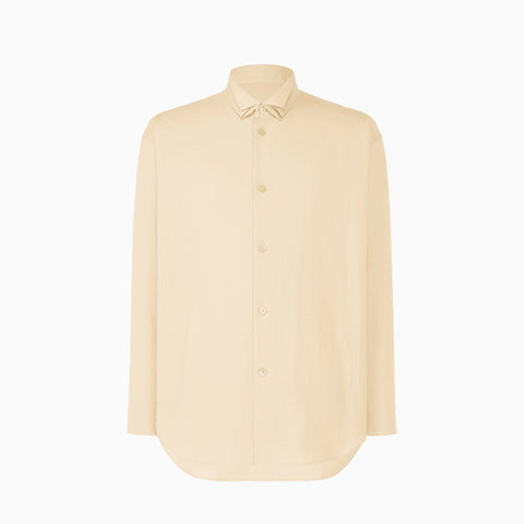 Homme Plissé Issey Miyake PL Ramie LS Shirt Beige