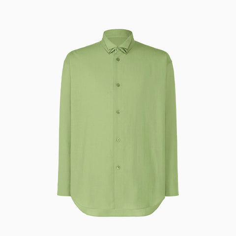 Homme Plissé Issey Miyake PL Ramie LS Shirt Green