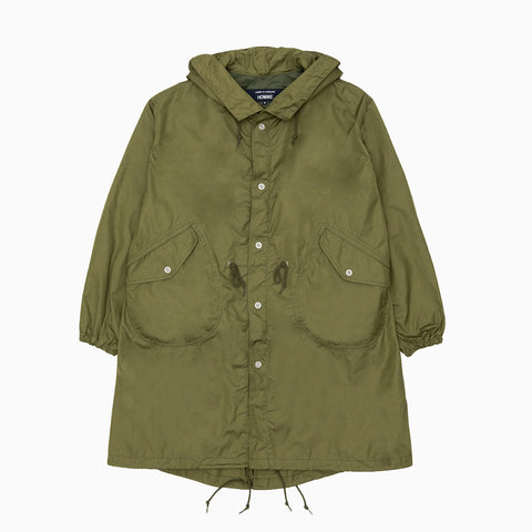 Comme des Garçons HOMME Cotton Nylon Weather - Twill Garment Washed Coats Khaki