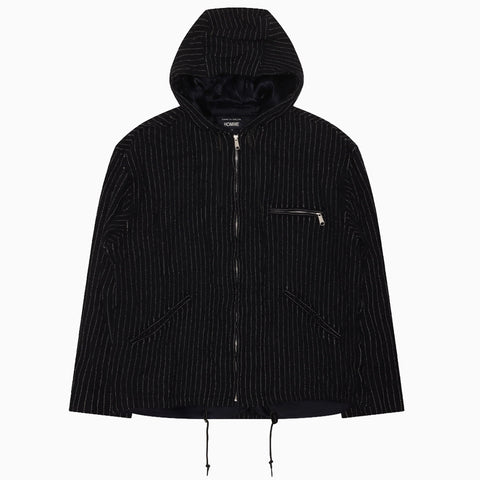 Comme des Garçons HOMME Wool Serge Stripegarment Fulled Jacket Navy / White