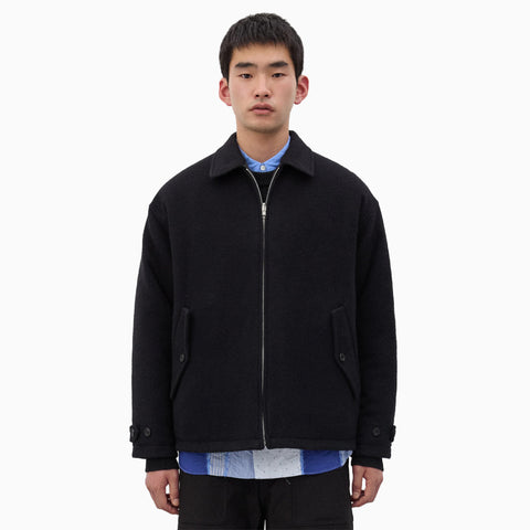 Comme des Garçons HOMME Reversible Quilted Zip Wool Jacket Black