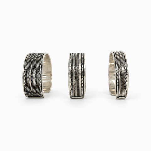Yâr’in Handcrafted Silver Cuff Bracelet Large