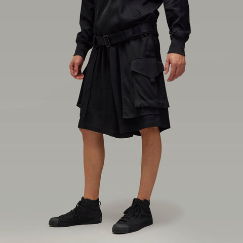 adidas Y-3 Rayon Twill Shorts Black