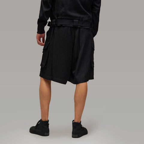 adidas Y-3 Rayon Twill Shorts Black