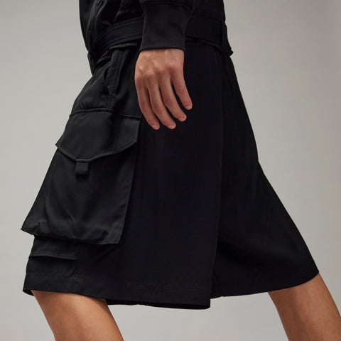 adidas Y-3 Rayon Twill Shorts Black