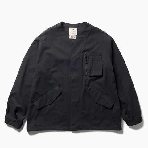 Snow Peak Takibi Herringbone Collarless Jacket Black