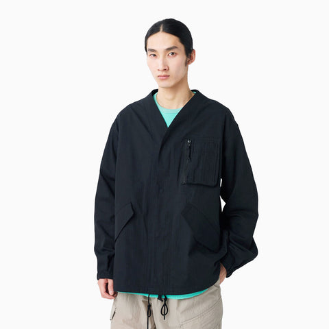 Snow Peak Takibi Herringbone Collarless Jacket Black