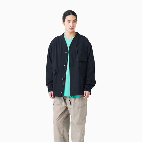 Snow Peak Takibi Herringbone Collarless Jacket Black