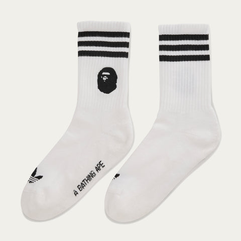 adidas Originals x BAPE Crew Socks White / Black
