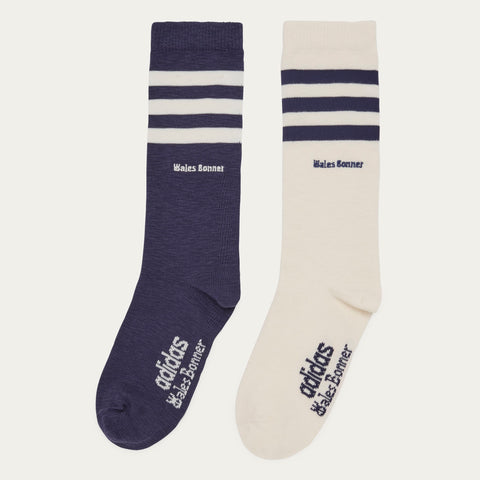 adidas Originals x Wales Bonner 3-Stripes Socks Night Navy / Chalk White