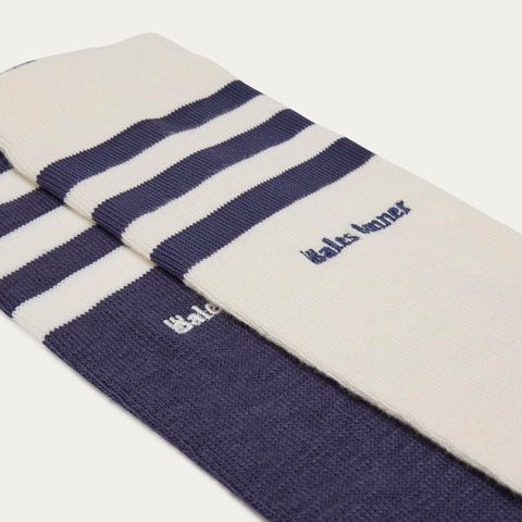 adidas Originals x Wales Bonner 3-Stripes Socks Night Navy / Chalk White