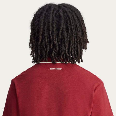 adidas Originals x Wales Bonner Polo Shirt Collegiate Burgundy