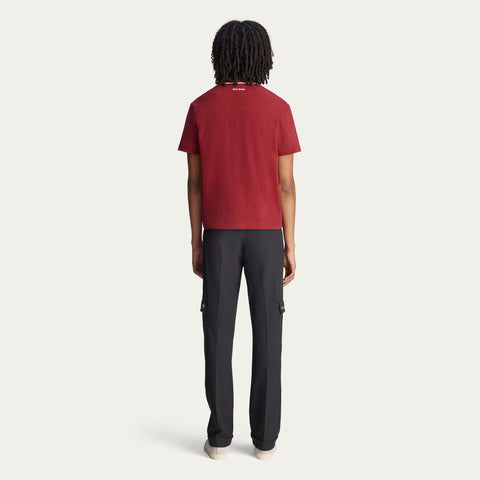 adidas Originals x Wales Bonner Polo Shirt Collegiate Burgundy