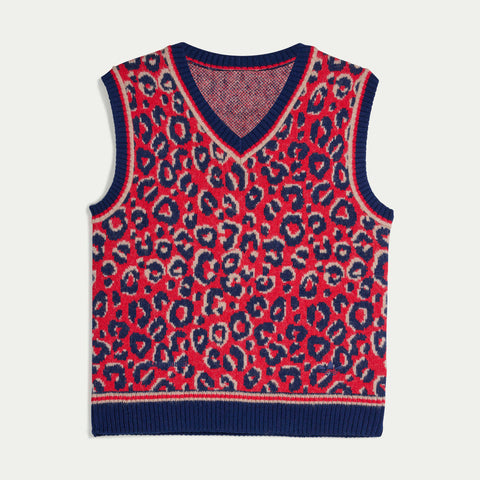 adidas Originals x Wales Bonner Knit Vest Collegiate Navy / Magic Beige / Better Scarlet