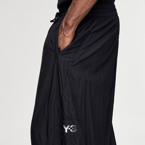adidas Y-3 Raw Edge 3 Stripes Nylon Shell Pants Black