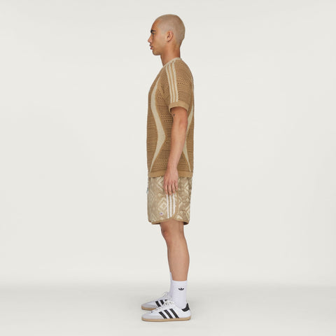 adidas Originals x CLOT by Edison Chen Heritage Print Shorts Warm Sandstone