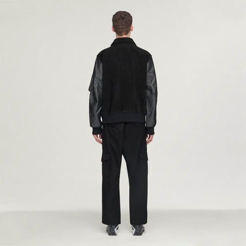 adidas Y-3 Mercedes Leather Racing Jacket Black