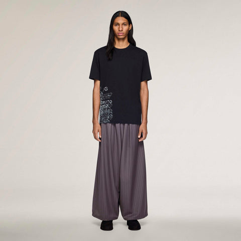 adidas Y-3 Refined Wool Cropped Wide Leg Tracksuit Bottoms Granite / Black