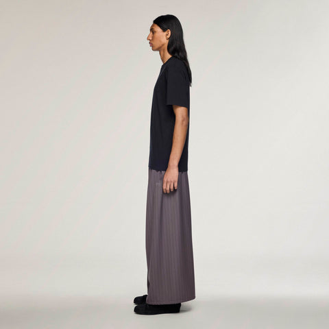 adidas Y-3 Refined Wool Cropped Wide Leg Tracksuit Bottoms Granite / Black