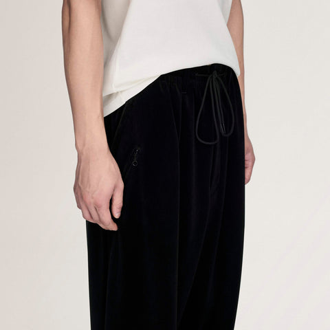 adidas Y-3 Velvet Corduroy Tapered Pants Black