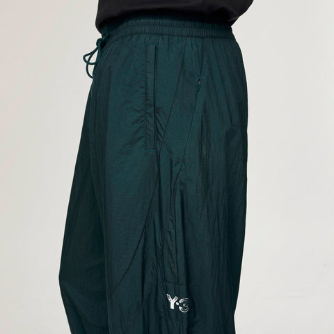 adidas Y-3 Raw Edge 3 Stripes Nylon Shell Pants Aurora Ivy / Chalk Pearl