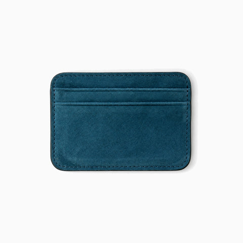 Yâr’in Kidskin Cashmere Suede Cardcase Blue
