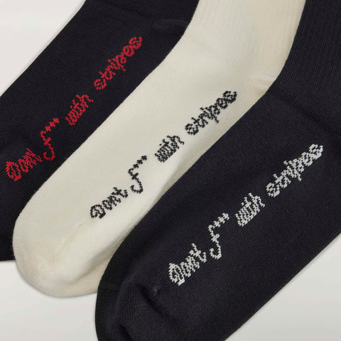 adidas Originals x AVAVAV Kneesocks 3 Pack Cream White / Black / Black
