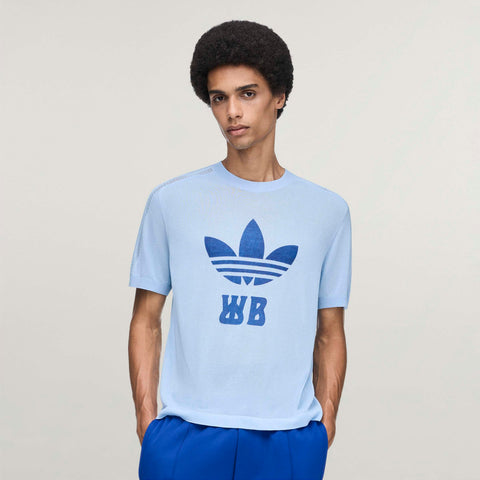 adidas Originals x Wales Bonner Knit T-Shirt Clear Sky