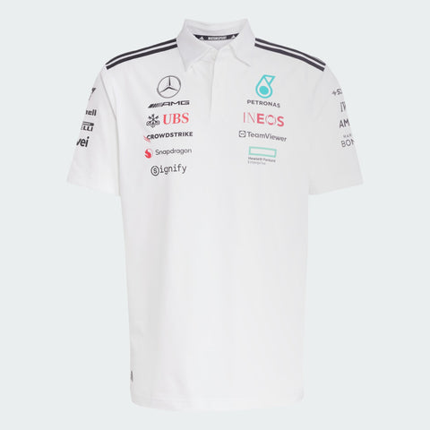 adidas Originals x Mercedes AMG Petronas F1 Team Polo T-Shirt White Melange / Black