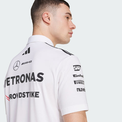 adidas Originals x Mercedes AMG Petronas F1 Team Polo T-Shirt White Melange / Black