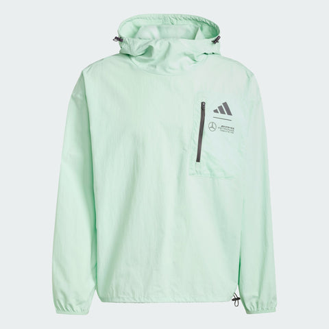 adidas Originals x Mercedes AMG Petronas F1 Team Premium Woven Windbreaker Frozen Green / Grey Strata