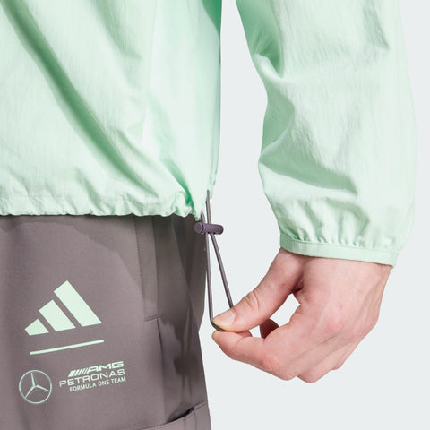 adidas Originals x Mercedes AMG Petronas F1 Team Premium Woven Windbreaker Frozen Green / Grey Strata