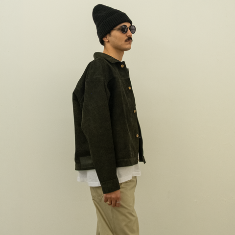 Yâr’in Type 1 Cashmere Suede Jacket Khaki