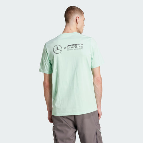 adidas Originals x Mercedes AMG Petronas F1 Team Premium Woven Graphic Tee Frozen Green / Grey Strata