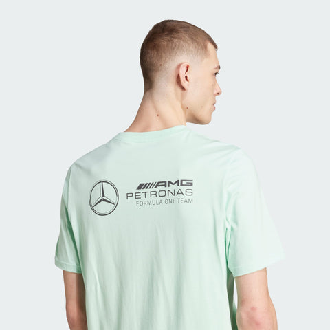 adidas Originals x Mercedes AMG Petronas F1 Team Premium Woven Graphic Tee Frozen Green / Grey Strata