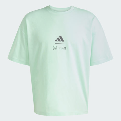 adidas Originals x Mercedes AMG Petronas F1 Team Premium Woven Tee Frozen Frozen Green / Grey Strata